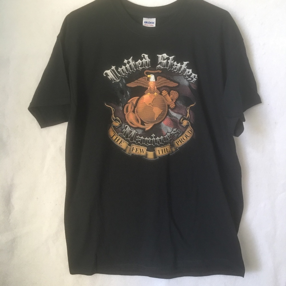 US Marine USMC T Shirt Black Large New NWOT